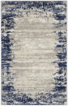 Nourison Cyrus Modern Ivory/Navy 2'6" x 4' Area -Rug, Easy -Cleaning, Non Shedding, Bed Room, Living Room, Dining Room, Kitchen (3x4)