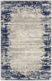 Nourison Cyrus Modern Ivory/Navy 2'6" x 4' Area -Rug, Easy -Cleaning, Non Shedding, Bed Room, Living Room, Dining Room, Kitchen (3x4)