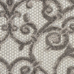 Nourison Aloha Indoor/Outdoor Grey/Charcoal 2'8" x 4' Area Rug, Transitional, French Country, Easy Cleaning, Non Shedding, Bed Room, Kitchen, Living Room, Deck, Backyard, (3' x 4')