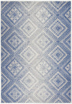 Nourison Whimsicle Tribal Ivory Blue 4' x 6' Area Rug, Easy Cleaning, Non Shedding, Bed Room, Living Room, Dining Room, Kitchen (4x6)