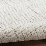 Nourison Santa Cruz Abstract Silver 2'2" x 7'6 Area Rug, Easy Cleaning, Non Shedding, Bed Room, Living Room, Dining Room, Kitchen (2x8)