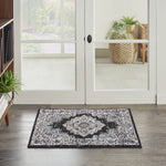 Nourison Passion Bohemian Black Ivory 1'10'' x 2'10'' Area-Rug, Easy-Cleaning, Non Shedding, Bed Room, Living Room, Dining Room, Kitchen (2x3)