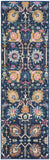 Nourison Passion Navy 1'10'' x 6' Area-Rug, Boho, Moroccan, Bed Room, Living Room, Dining Room, Kitchen, Easy-Cleaning, Non Shedding, (6' Runner)