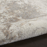 Nourison Elation Abstract Ivory Grey 4' x 6' Area Rug, Easy Clean, Non Shedding, Bed Room, Living Room, Dining Room, Kitchen (4x6)