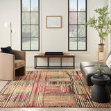Nourison Grafix Abstract Brick Multicolor 5'3" x 7'3" Area -Rug, Easy -Cleaning, Non Shedding, Bed Room, Living Room, Dining Room, Kitchen (5x7)