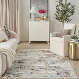 Nourison Glam Modern Grey Multicolor 3'11" x 5'11" Area -Rug, Easy -Cleaning, Non Shedding, Bed Room, Living Room, Dining Room, Kitchen (4x6)