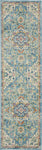 Nourison Passion Ivory/Light Blue 1'10" x 6' Area Rug, Boho, Moroccan, Bed Room, Living Room, Dining Room, Kitchen, Easy Cleaning, Non Shedding, (6' Runner)