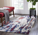 Nourison Maxell Contemporary Multicolor 2'2" x 7'6" Area Rug, Easy Clean, Non Shedding, Bed Room, Living Room, Dining Room, Kitchen (2x8)