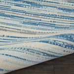 Nourison Jubilant Abstract Blue 8'6" x 12' Area -rug, Easy -cleaning, Non Shedding, Bed Room, Living Room, Dining Room, Kitchen (9x12)