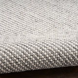 Nourison Textured Home All-Over Design Ivory Grey 2'3" x 7'6" Area Rug, Easy Clean, Non Shedding, Bed Room, Living Room, Dining Room, Kitchen (2x8)