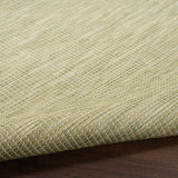 Nourison Positano Indoor/Outdoor Green 4' x 6' Area Rug, Easy Cleaning, Non Shedding, Bed Room, Living Room, Dining Room, Backyard, Deck, Patio (4x6)