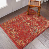 Nourison Somerset Bohemian Brick 2' x 2'9" Area -rug, Easy -cleaning, Non Shedding, Bed Room, Living Room, Dining Room, Kitchen (2x3)
