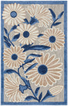 Nourison Aloha 3' x 4' Blue Gray Fabric Contemporary Area Rug (3' x 4')