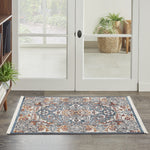 Nourison Geneva Multicolor 2'2" x 3'9" Area Rug, Vintage, French Country, Easy Cleaning, Non Shedding, Bed Room, Living Room, Dining Room, Kitchen, (2' x 4')