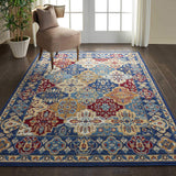Nourison Grafix Traditional Multicolor 5'3" x 7'3" Area -Rug, Easy -Cleaning, Non Shedding, Bed Room, Living Room, Dining Room, Kitchen (5x7)