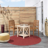 Nourison Essentials Solid Contemporary Brick Red 6' Round Area Rug , 6' X 6'Round