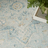 Nourison Home Astra Machine Washable 7' x 9' Light Blue Area Rug