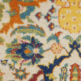 Nourison Allur Bohemian Ivory Multicolor 4' x Round Area -Rug, Easy -Cleaning, Non Shedding, Bed Room, Living Room, Dining Room, Kitchen (4 Round)