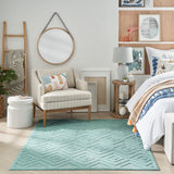 Nourison Versatile 4' x 6' Area Rug with Aqua and Teal Finish 099446043504