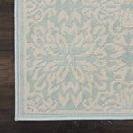 Nourison Jubilant Floral Ivory/Green 2' x 4' Area-Rug, Easy-Cleaning, Non Shedding, Bed Room, Living Room, Dining Room, Kitchen (2x4)