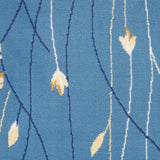 Nourison Grafix Light Blue 3' x 5' Area -Rug, Modern, Botanical , Bed Room, Living Room, Dining Room, Kitchen, Easy -Cleaning, Non Shedding (3x5)
