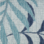 Nourison Garden Oasis Indoor/Outdoor Blue 3' x 5' Area Rug, Easy-Cleaning, Non Shedding, Bed Room, Living Room, Dining Room, Kitchen (3x5)