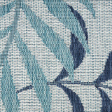 Nourison Garden Oasis Indoor/Outdoor Blue 3' x 5' Area Rug, Easy-Cleaning, Non Shedding, Bed Room, Living Room, Dining Room, Kitchen (3x5)