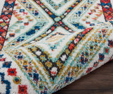 Nourison Transitional Decor Transitional White 2'2'' x 7'9'' Area-Rug, Easy-Cleaning, Non Shedding, Bed Room, Living Room, Dining Room, Kitchen (2x8)