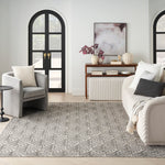 Nourison Aloha Indoor/Outdoor Charcoal 3'6" x 5'6" Area Rug, Easy Cleaning, Non Shedding, Bed Room, Living Room, Dining Room, Kitchen (4x6)
