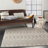 Nourison Grafix Moroccan Grey 5'3" x 7'3" Area Rug, Easy Cleaning, Non Shedding, Bed Room, Living Room, Dining Room, Kitchen (5x7)