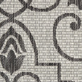 Nourison Garden Party Ivory/Charcoal 5' Round Area Rug, 5'3" x Round