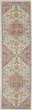 Nourison Passion Ivory/Pink 2'2" x 7'6" Area Rug, Boho, Moroccan, Bed Room, Living Room, Dining Room, Kitchen, Easy Cleaning, Non Shedding, (8' Runner)