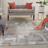 Nourison Elation Abstract Grey Brick 4' x 6' Area -rug, Easy -cleaning, Non Shedding, Bed Room, Living Room, Dining Room, Kitchen (4x6)