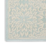 Nourison Jubilant Floral Ivory/Green 2' x 4' Area-Rug, Easy-Cleaning, Non Shedding, Bed Room, Living Room, Dining Room, Kitchen (2x4)