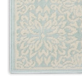 Nourison Jubilant Floral Ivory/Green 2' x 4' Area-Rug, Easy-Cleaning, Non Shedding, Bed Room, Living Room, Dining Room, Kitchen (2x4)