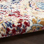 Nourison Grafix Vintage Blue Multicolor 3'9" x 5'9" Area -Rug, Easy -Cleaning, Non Shedding, Bed Room, Living Room, Dining Room, Kitchen (4x6)