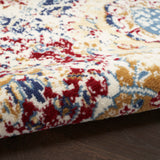 Nourison Grafix Vintage Blue Multicolor 3'9" x 5'9" Area -Rug, Easy -Cleaning, Non Shedding, Bed Room, Living Room, Dining Room, Kitchen (4x6)