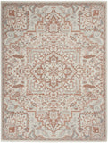 Nourison Elation Floral Ivory Brick 2' x 3' Area Rug, Easy Clean, Non Shedding, Bed Room, Living Room, Dining Room, Kitchen (2x3)