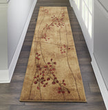 Nourison Somerset 6' Runner Brown Fabric Rustic Area Rug (6' Runner), Latte