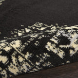 Nourison Grafix Black 3' x 5' Area -Rug, Easy -Cleaning, Non Shedding, Bed Room, Living Room, Dining Room, Kitchen (3x5)