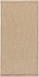 Nourison Washable Jute Solid Natural 2' x 4' Area Rug, Easy Cleaning, Non Shedding, Bed Room, Living Room, Dining Room, Kitchen (2x4)