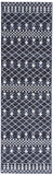 Nourison Royal Moroccan Farmhouse Navy/Grey 2'2" x 7'6" Area Rug, Easy Cleaning, Non Shedding, Bed Room, Living Room, Dining Room, Kitchen (2x8)