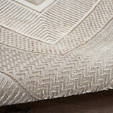 Nourison Glam Geometric Ivory 3'11" x 5'11" Area -Rug, Easy -Cleaning, Non Shedding, Bed Room, Living Room, Dining Room, Kitchen (4x6)