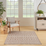 Nourison Positano Indoor/Outdoor Beige 5' x 7' Area Rug, Easy Cleaning, Non Shedding, Bed Room, Living Room, Dining Room, Deck, Backyard, Patio (5x7)