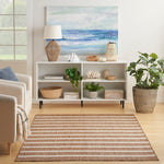 Nourison Positano Indoor/Outdoor Jute Ivory 4' x 6' Area Rug, Easy Clean, Non Shedding, Bedroom, Living Room, Dining Room, Deck, Backyard, Patio