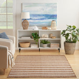 Nourison Positano Indoor/Outdoor Jute Ivory 4' x 6' Area Rug, Easy Clean, Non Shedding, Bedroom, Living Room, Dining Room, Deck, Backyard, Patio