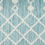 Nourison Positano Indoor/Outdoor Aqua 7' x 10' Area Rug, Easy Cleaning, Non Shedding, Bed Room, Living Room, Dining Room, Deck, Backyard, Patio (7x10)