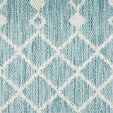 Nourison Positano Indoor/Outdoor Aqua 5' x 7' Area Rug, Easy Cleaning, Non Shedding, Bed Room, Living Room, Dining Room, Deck, Backyard, Patio (5x7)