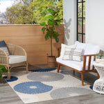 Nourison Aloha 42" x 66" Polypropylene Fabric Rug in Blue/Gray Finish