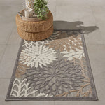 Nourison Aloha Indoor/Outdoor Area Rug 2' 8" x 4', Natural, Rectangular Tropical Botanical Easy-Cleaning Non Shedding Bed Room Living Room Dining Room Deck Backyard Patio